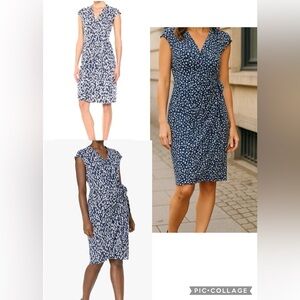 Lark & Ro cap sleeve wrap dress